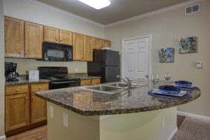 Two Bedroom Apartments for Rent in San Antonio, TX - Model Kitchen with Breakfast Bar 